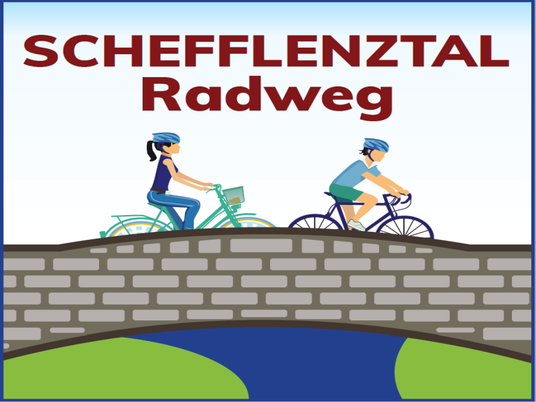 Schildwegweißer Radweg