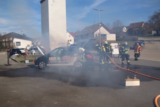 Feuerwehr bei der Übung